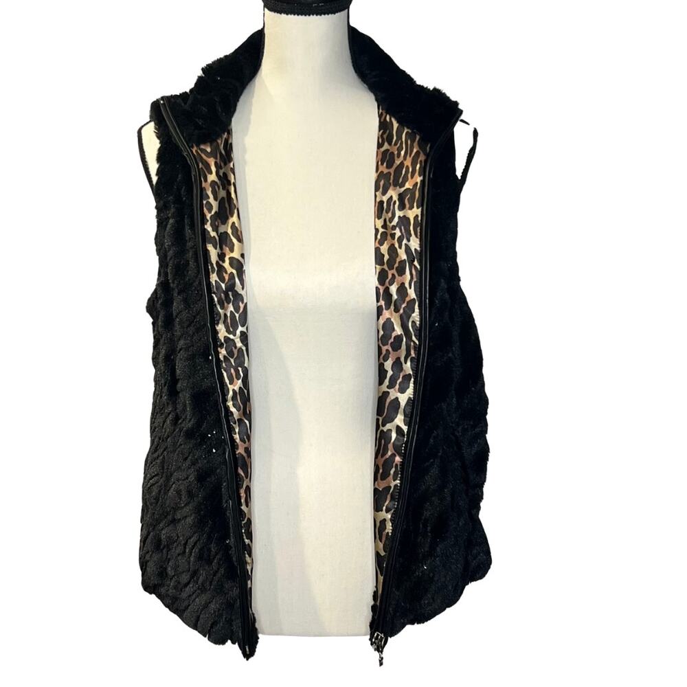 Betsey Johnson Women's Faux Fur Vest Size M